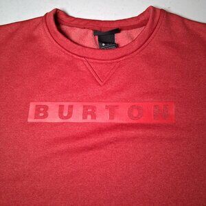 Burton Snowboards Sweatshirt Men Small Salmon Pullover Snowboarding Snowboarder